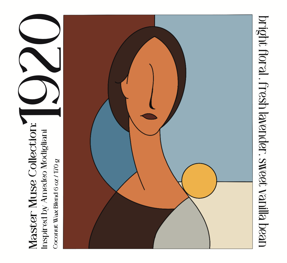1920 - Master Muse Glass Jar Candle (Inspired by Modigliani)