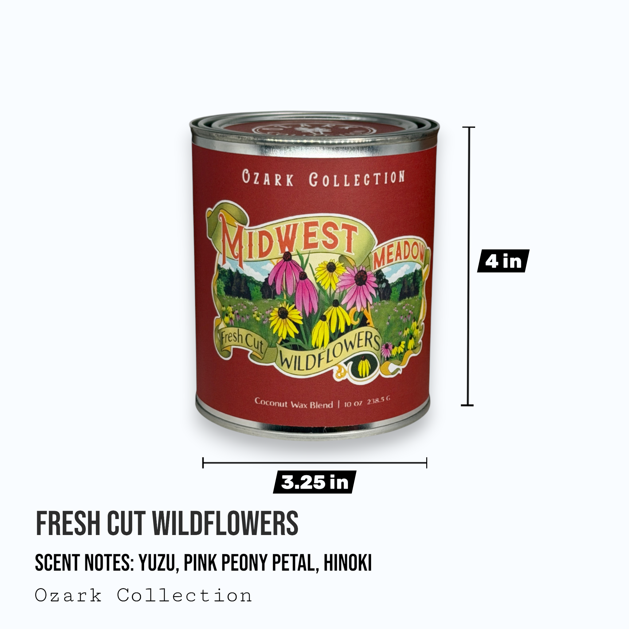 Fresh-Cut Wildflowers — Ozark Collection Paint Can Candle