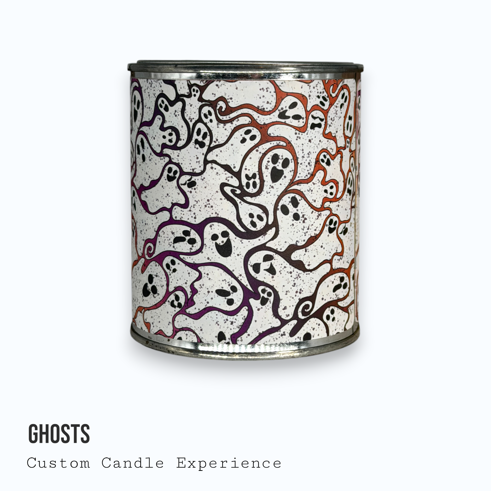 Halloween Ghosts Custom Candle