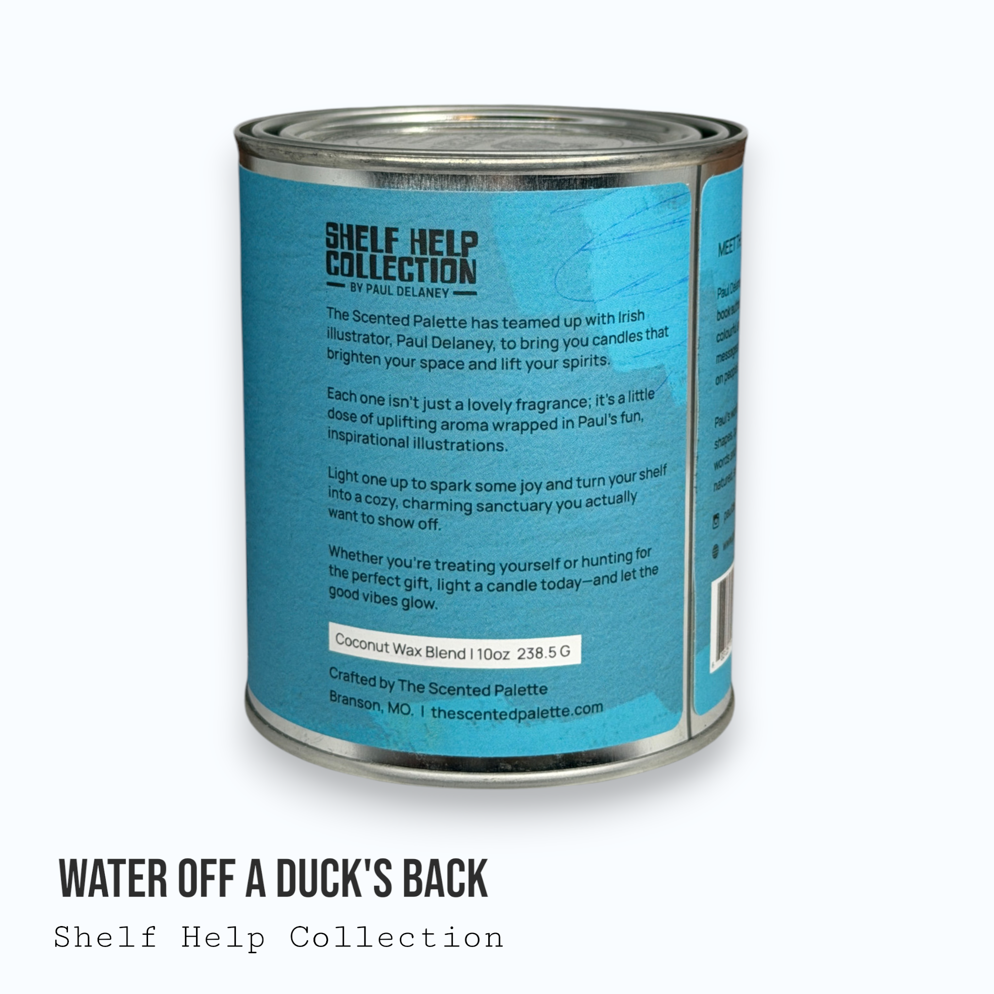 Water Off A Duck's Back — Shelf Help Collection Paint Can Candle
