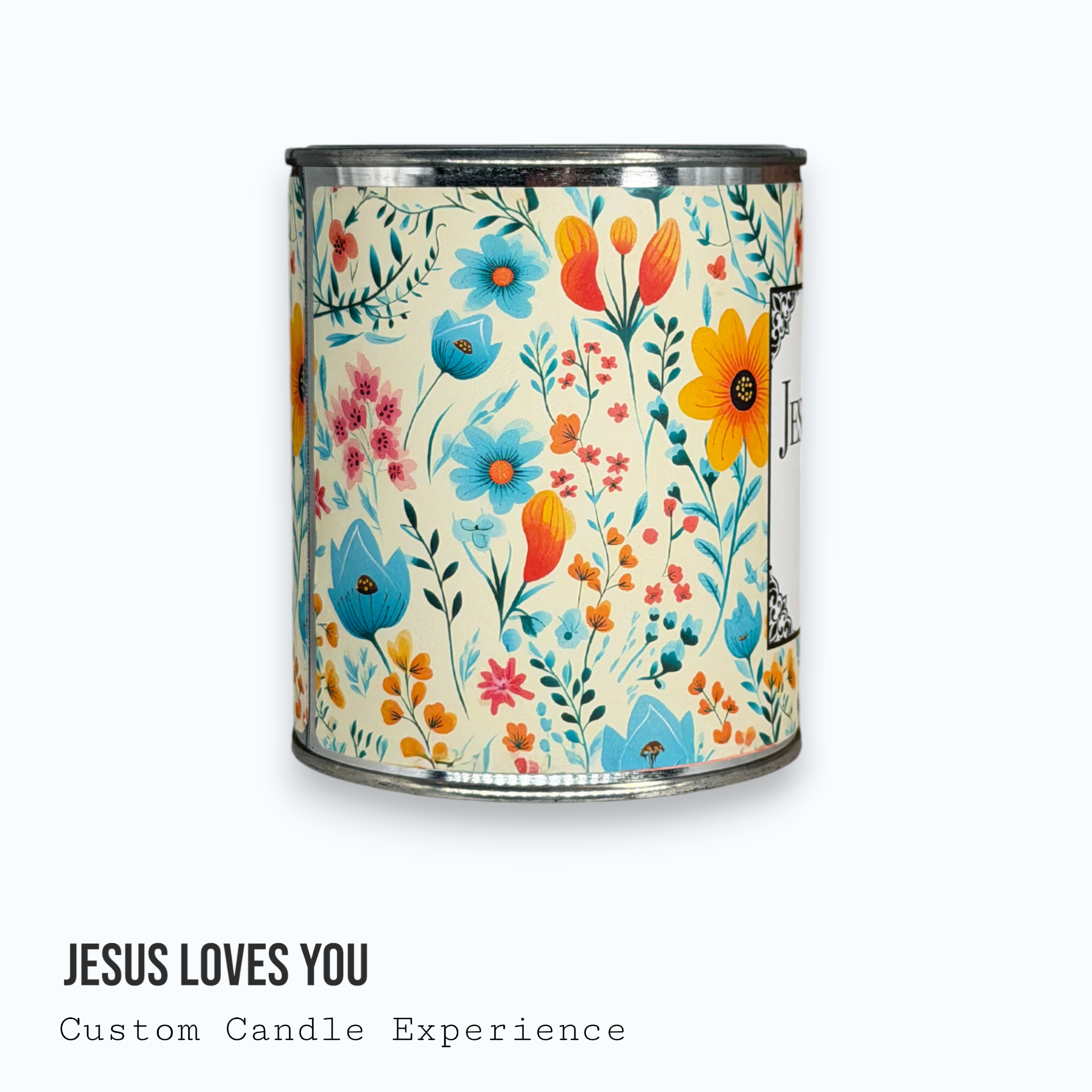 Jesus Loves You Custom Candle