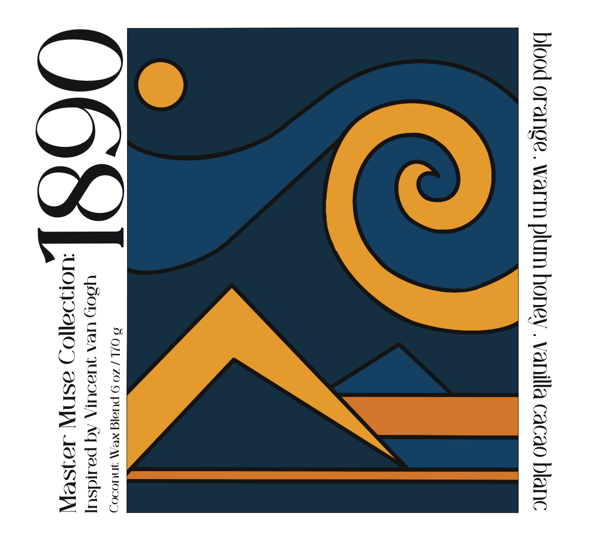 1890 - Master Muse Glass Jar Candle (Inspired by van Gogh)