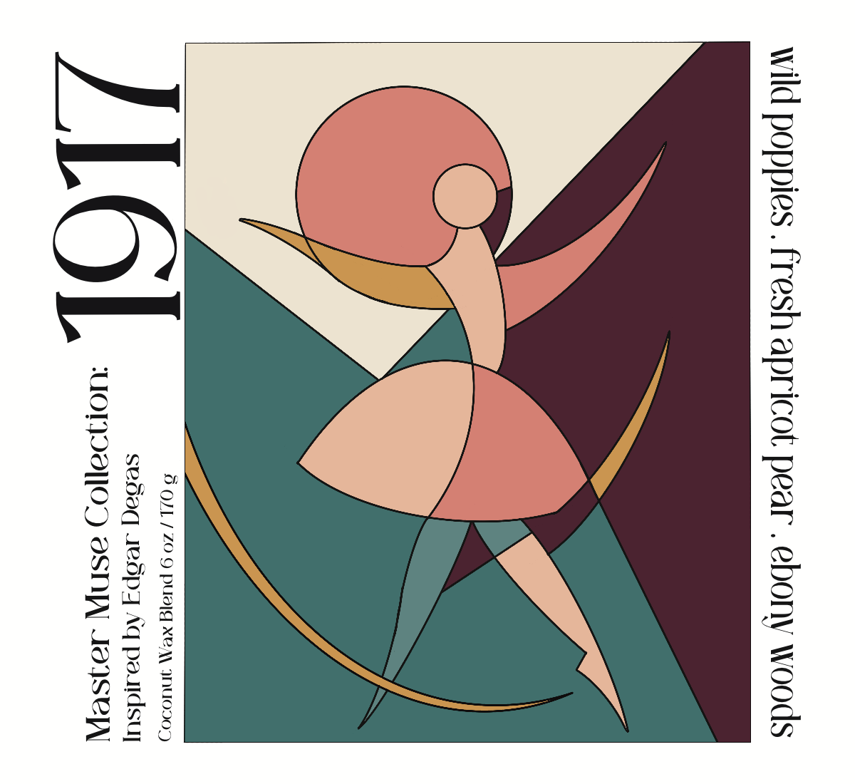1917 - Master Muse Glass Jar Candle (Inspired by Degas)