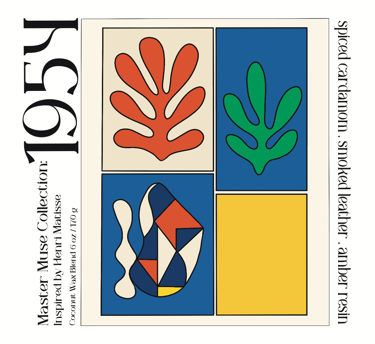 1954 - Master Muse Glass Jar Candle (Inspired by Matisse)