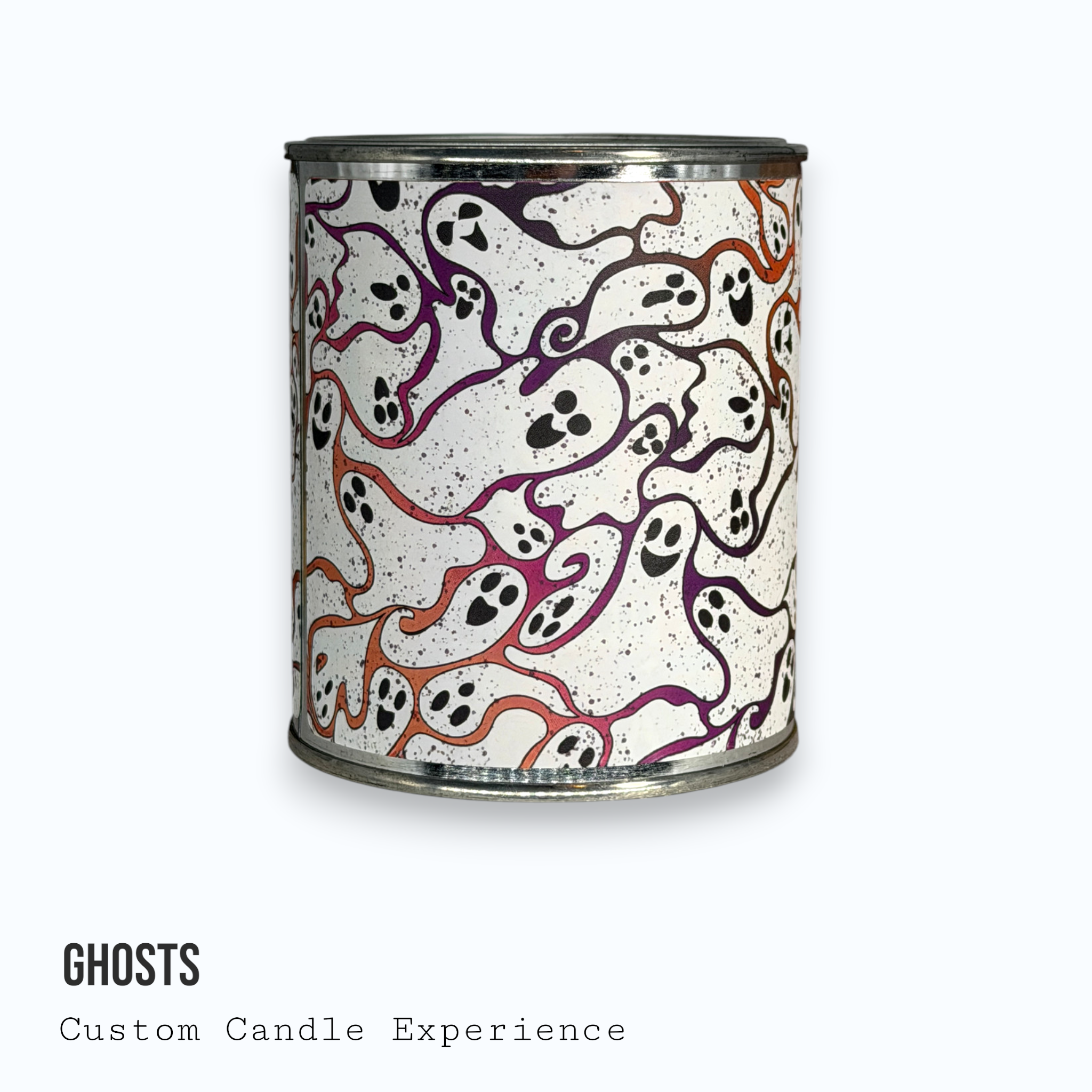 Halloween Ghosts Custom Candle