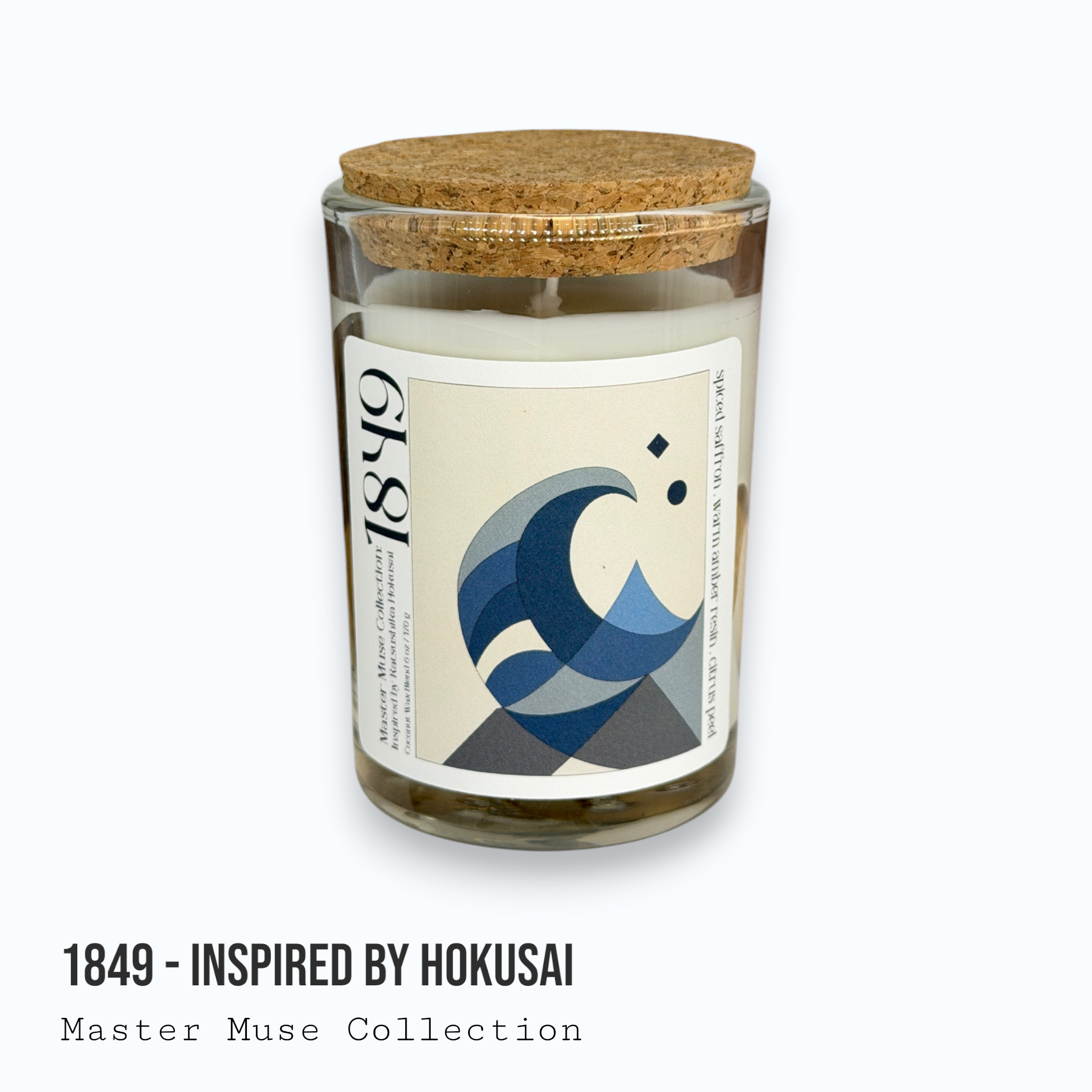 1849 - Master Muse Glass Jar Candle (Inspired by Hokusai)