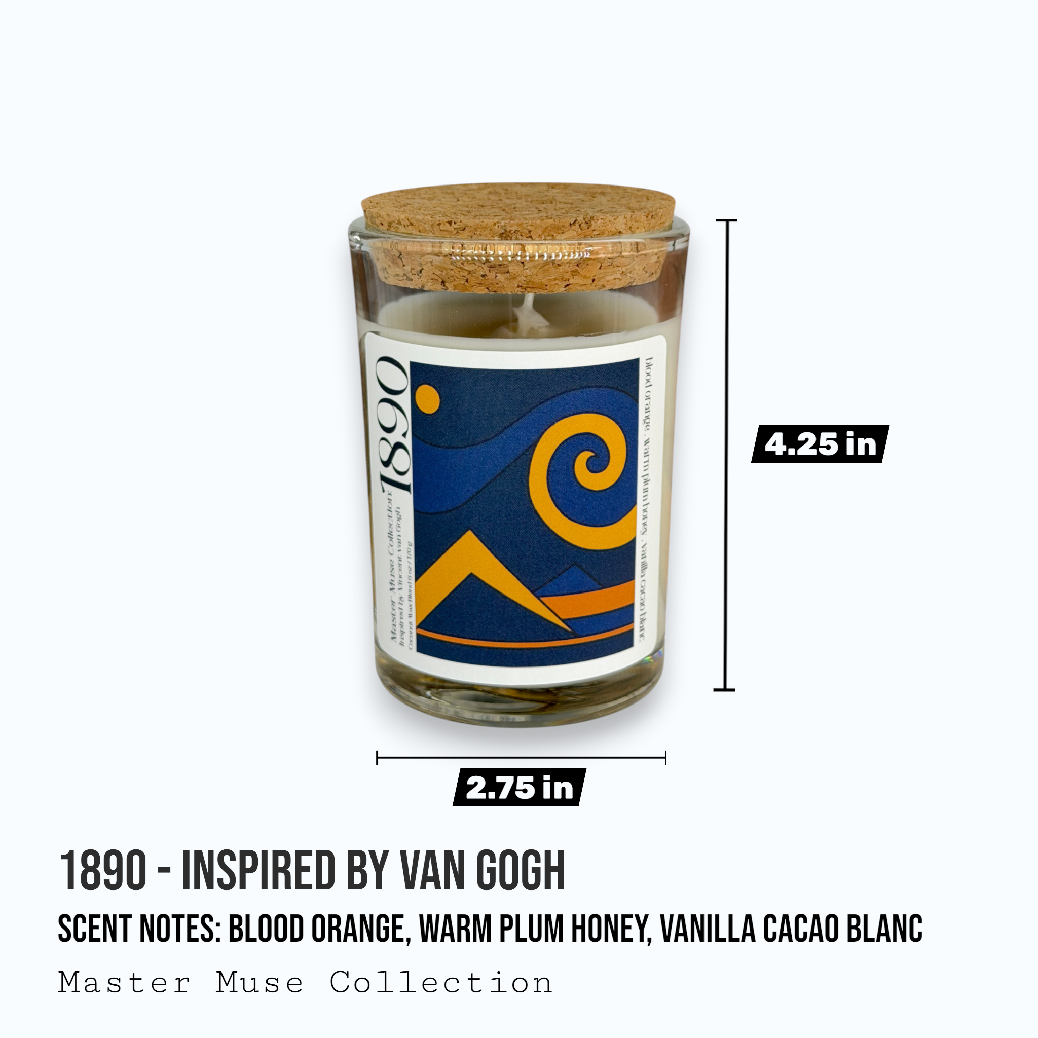 1890 - Master Muse Glass Jar Candle (Inspired by van Gogh)