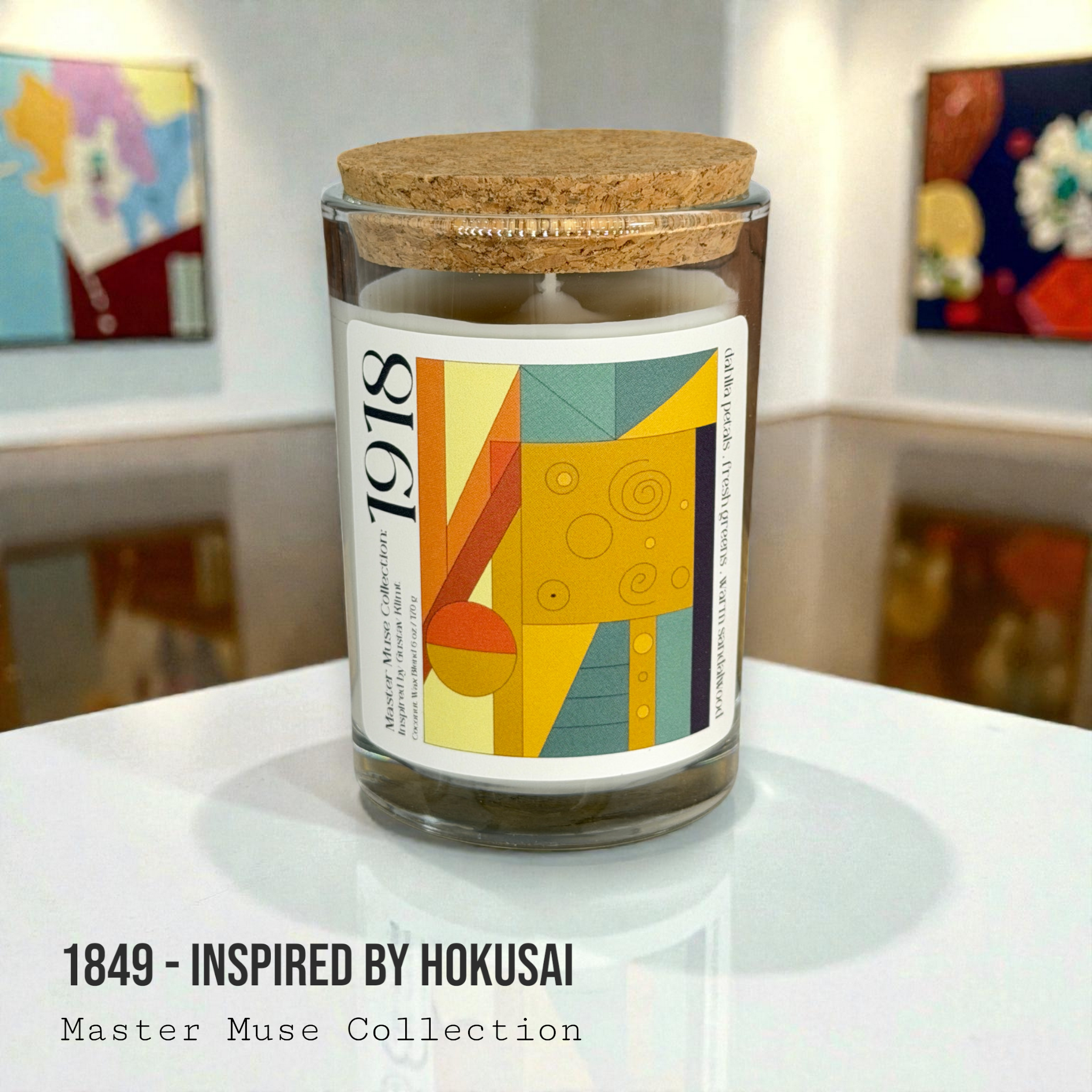 1918 - Master Muse Glass Jar Candle (Inspired by Klimt)
