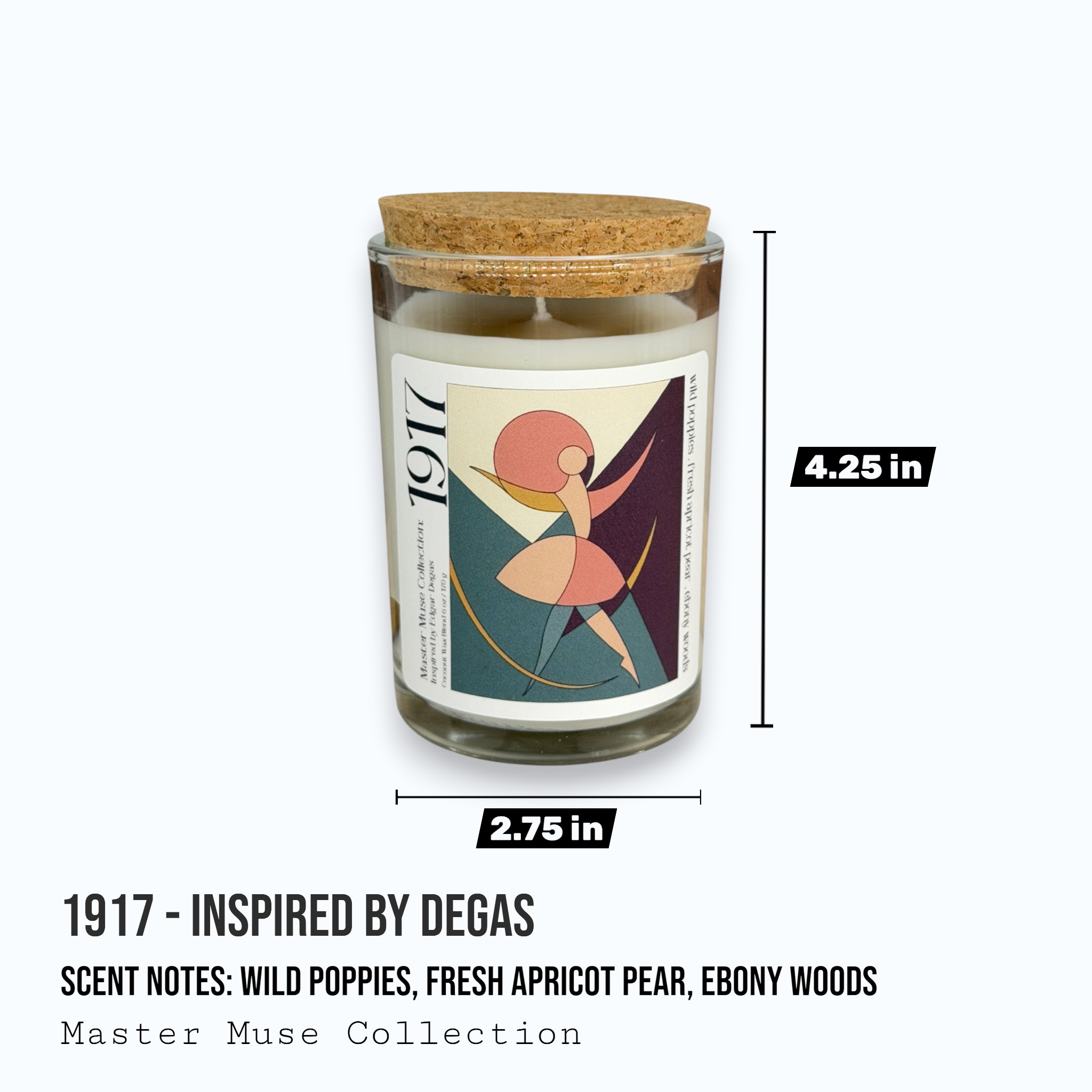 1917 - Master Muse Glass Jar Candle (Inspired by Degas)