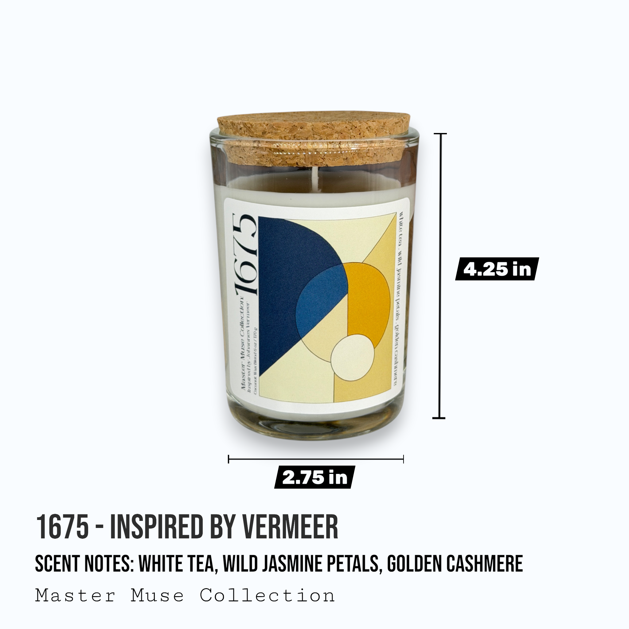 1675 - Master Muse Glass Jar Candle (Inspired by Vermeer)