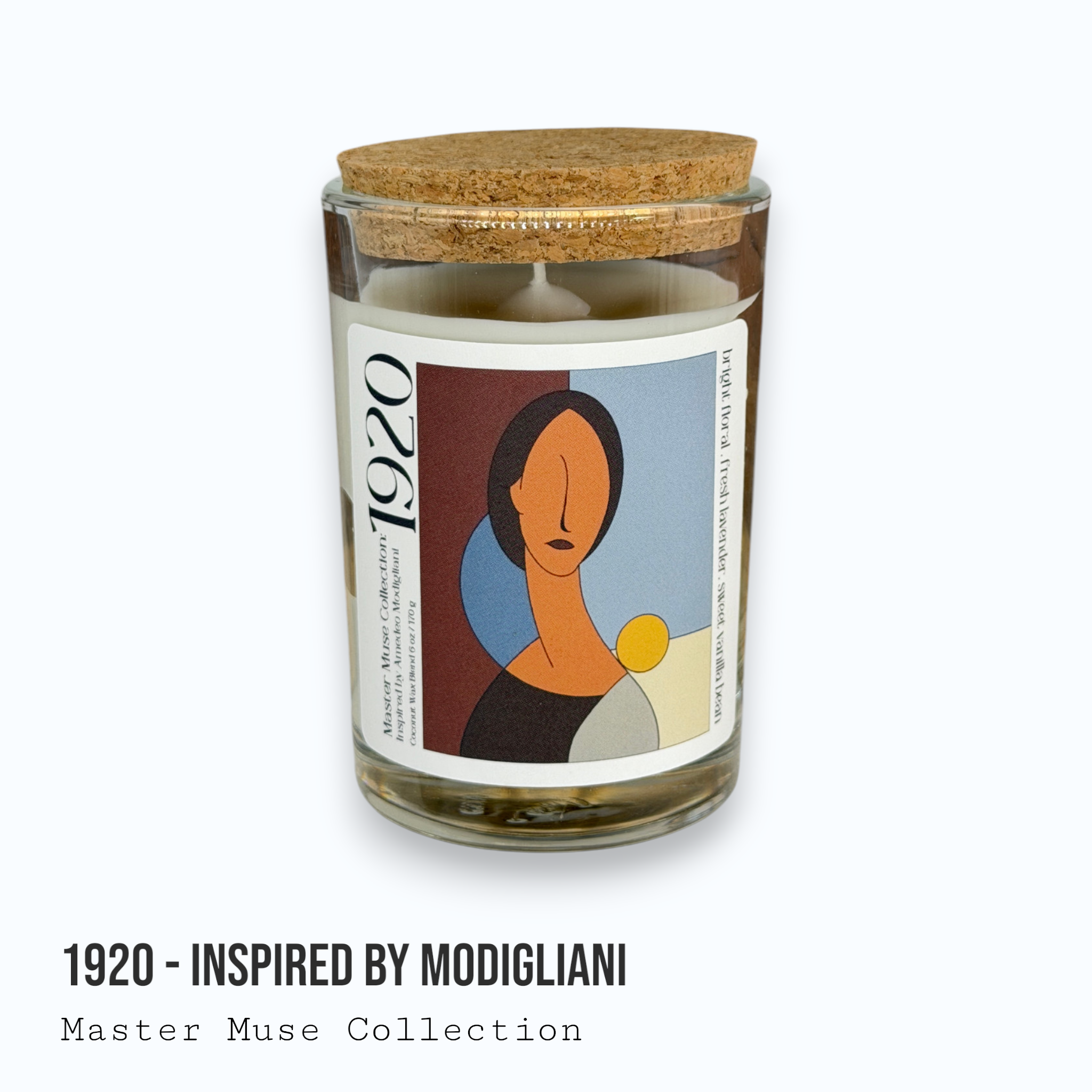 1920 - Master Muse Glass Jar Candle (Inspired by Modigliani)