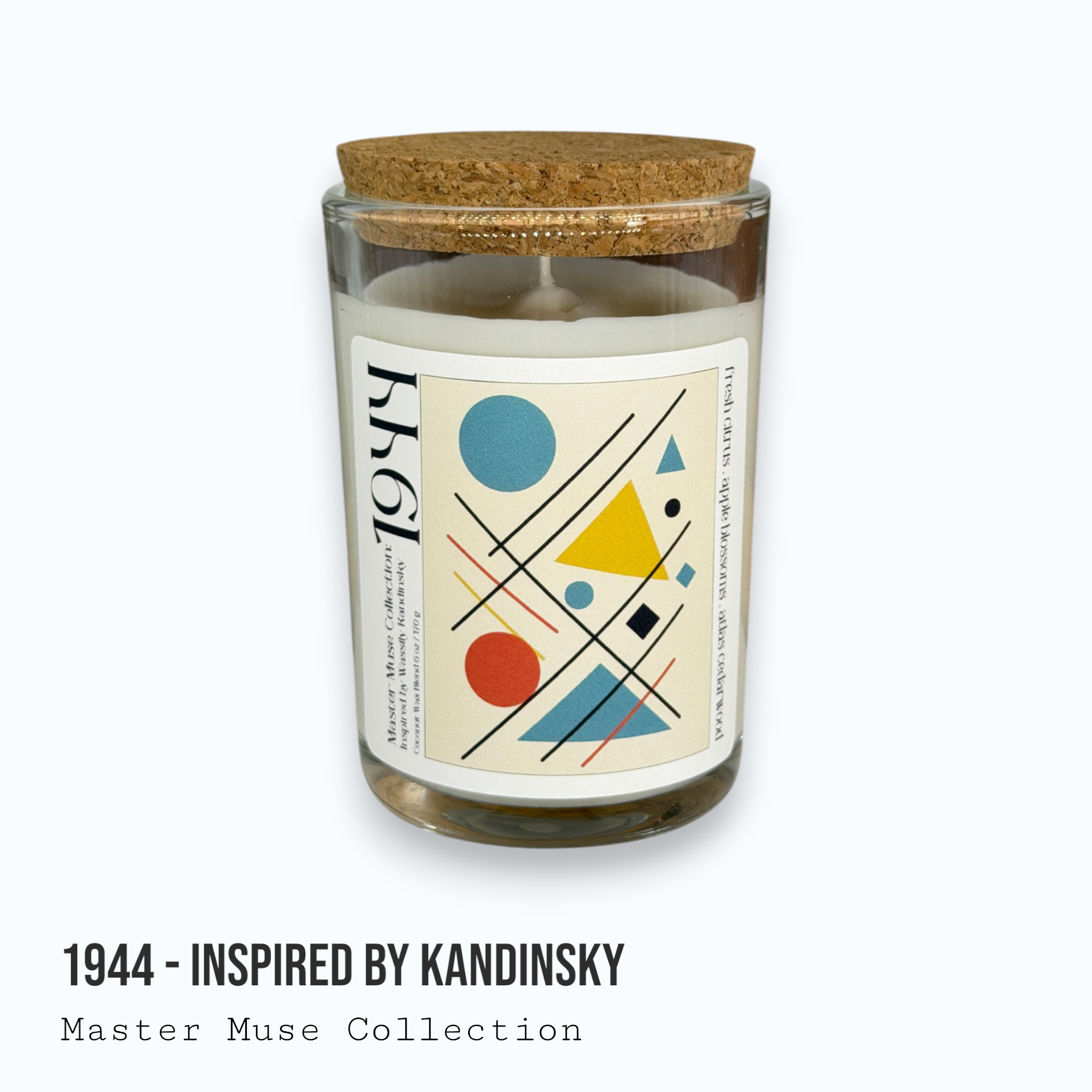 1944 - Master Muse Glass Jar Candle (Inspired by Kandinsky)