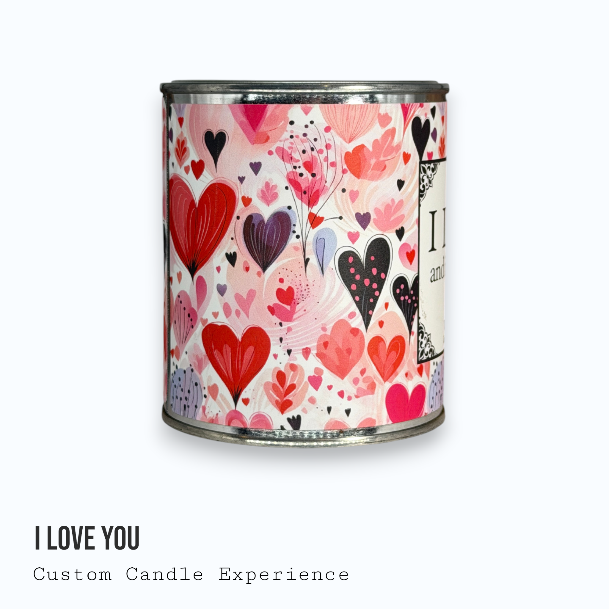 I Love You Custom Candle