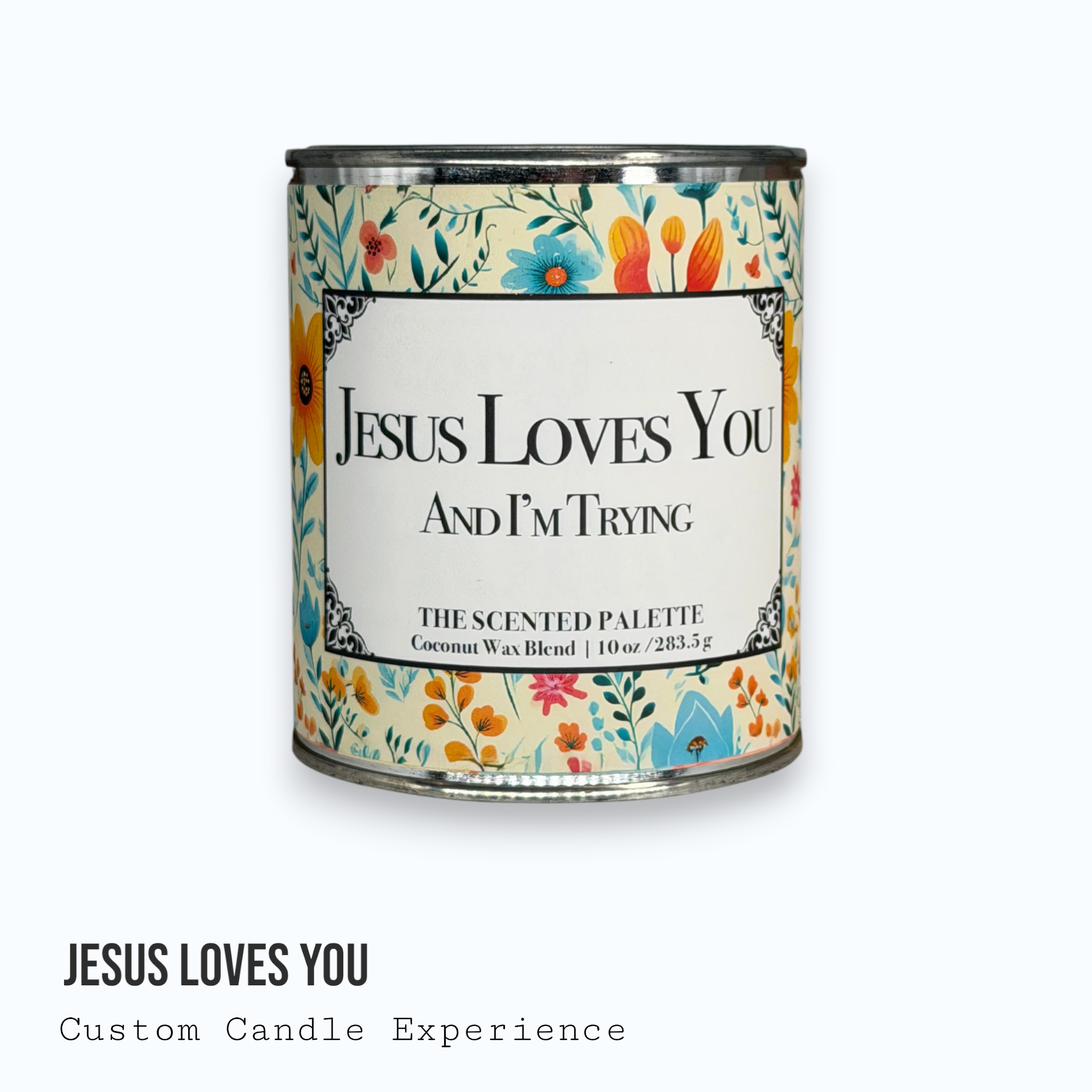 Jesus Loves You Custom Candle