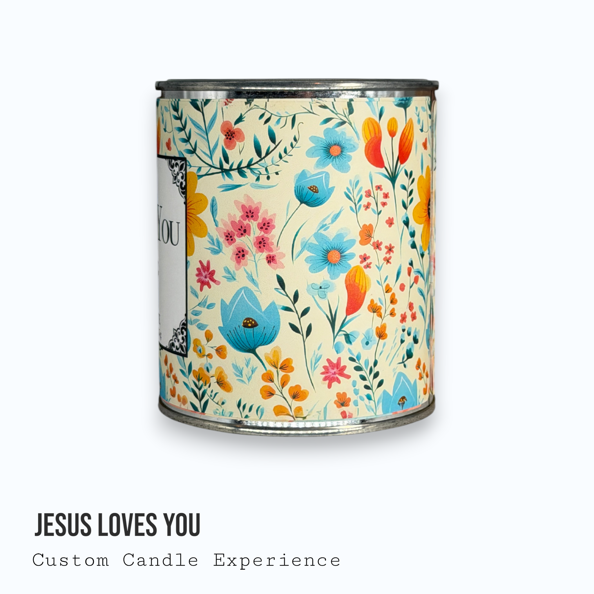 Jesus Loves You Custom Candle