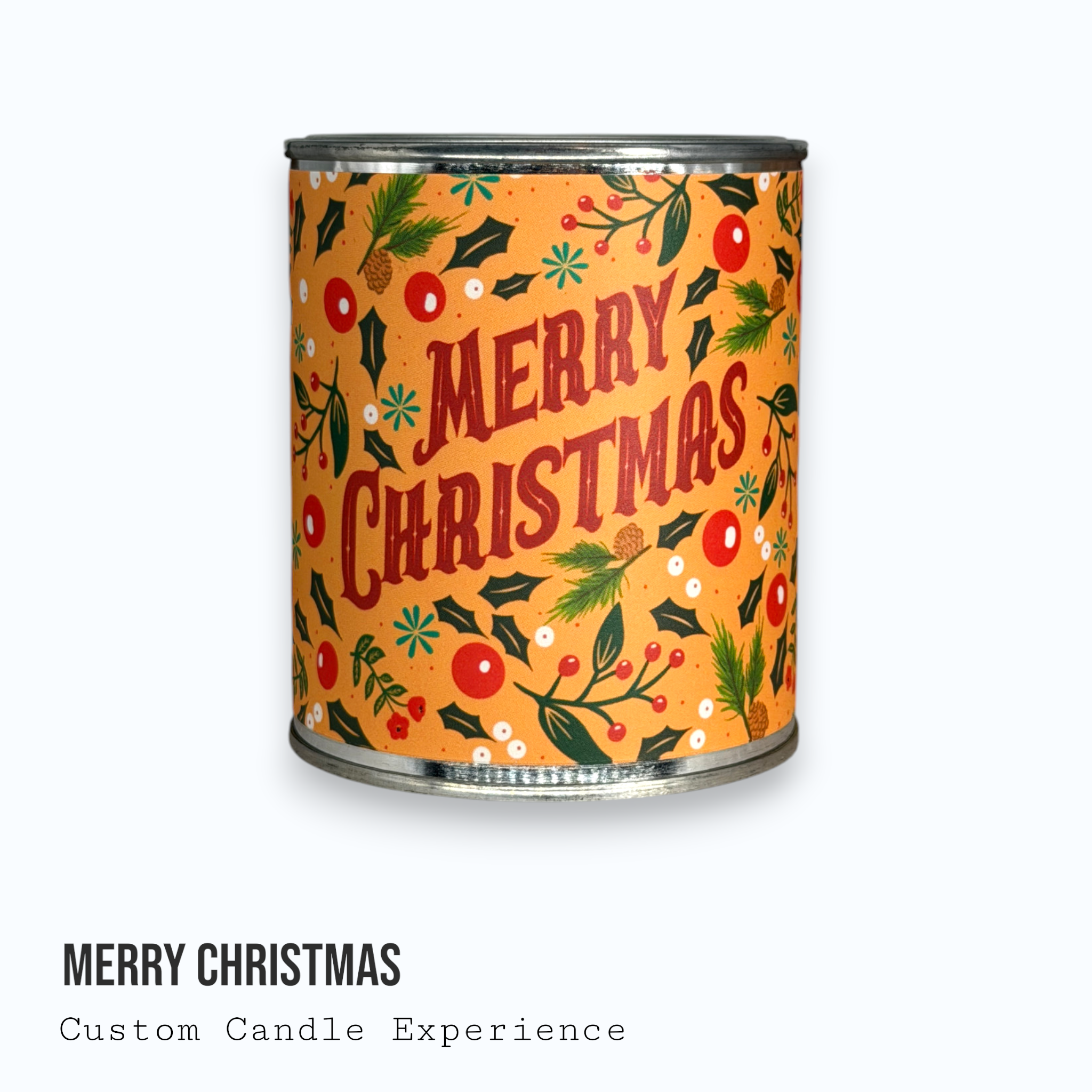 Merry Christmas Custom Candle