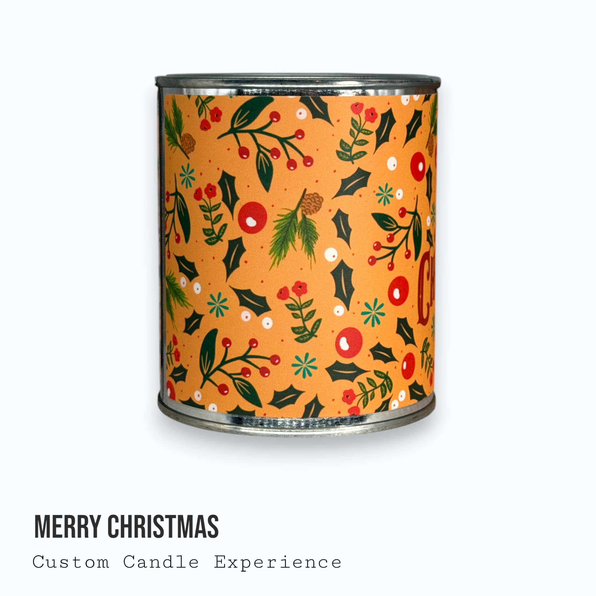 Merry Christmas Custom Candle