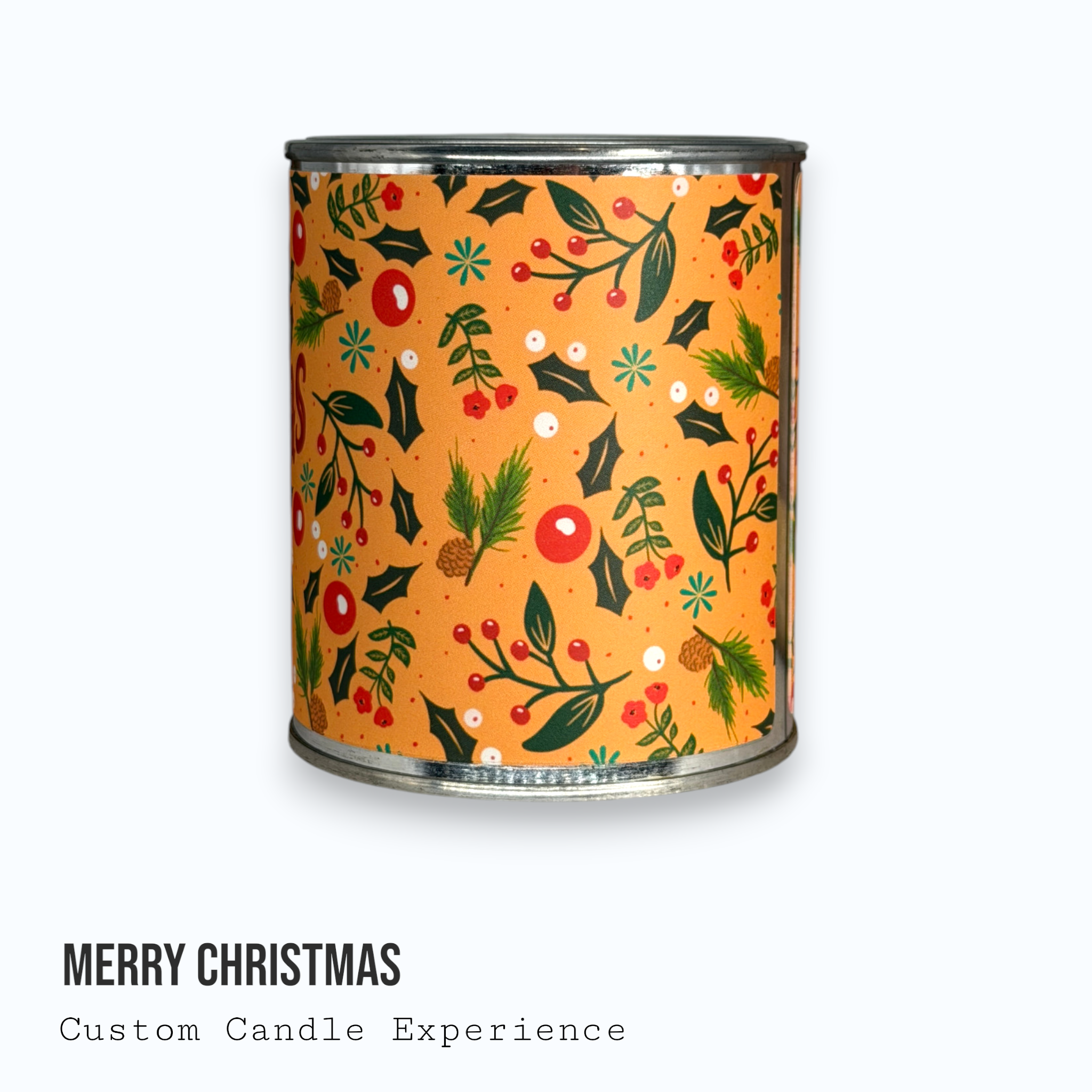 Merry Christmas Custom Candle