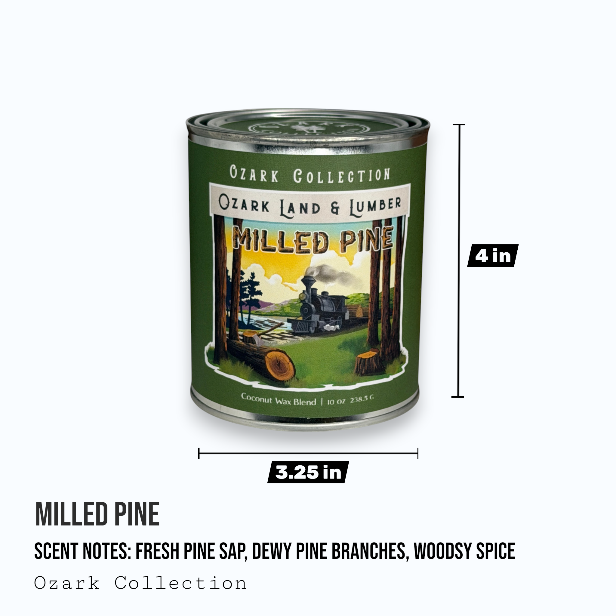 Milled Pine — Ozark Collection Paint Can Candle