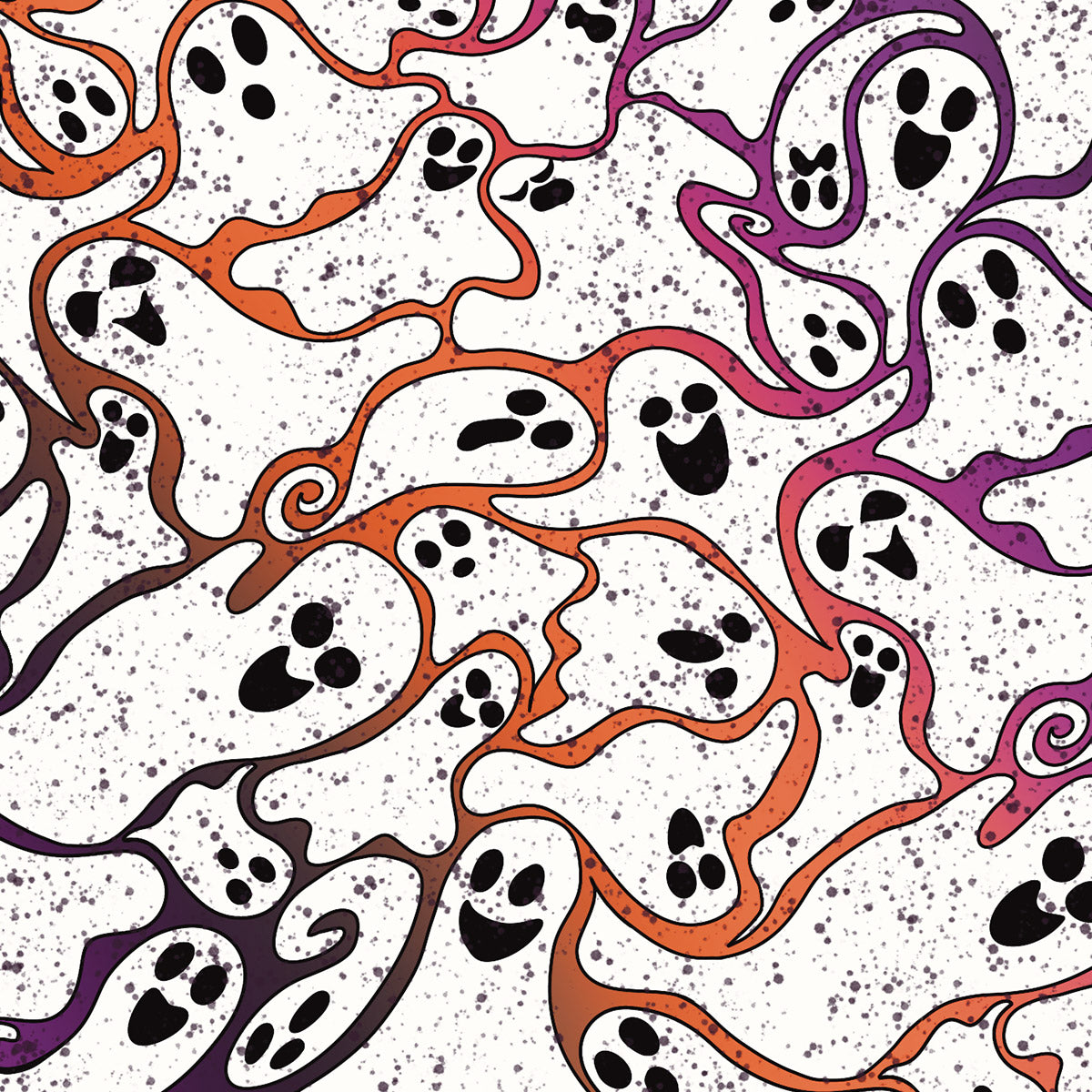 Halloween Ghosts Custom Candle